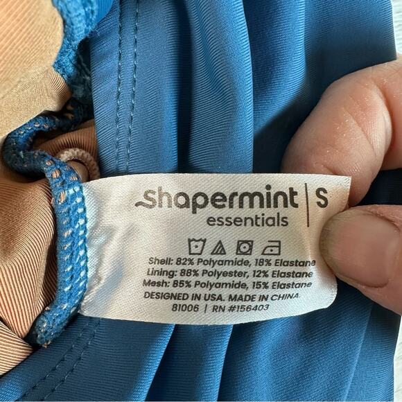 Shapermint Essentials Knot-Front Swimsuit Dress aqua modest beach summer coastal - Picture 5 of 10